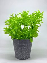 Artificial Green Foliage Potted Plant in Speckled Gray Pot